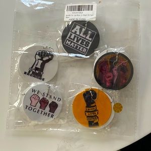 Slogan Wooden Earrings